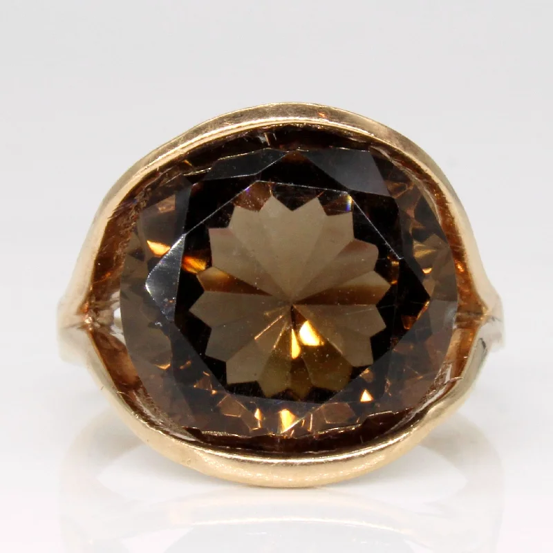 High-End Sparkle, Low-End Prices – Shop Now Tension Set Smoky Quartz Cocktail Ring | 7.70ct | SZ 6.75 |