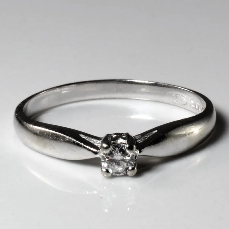 Affordable Glamour – Premium Jewelry At Special Prices White Gold Diamond Solitaire Ring | 0.08ct | SZ 6.25 |