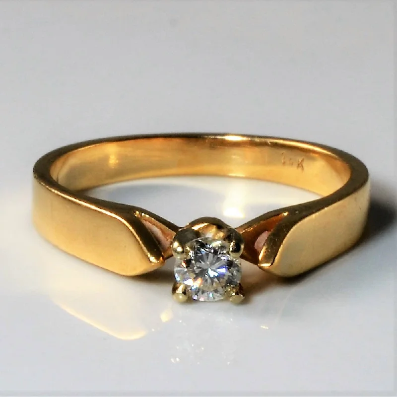 Grab Exquisite Jewelry At The Lowest Prices Tapered Solitaire Diamond Ring | 0.14ct | SZ 5.5 |