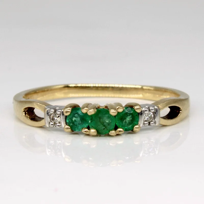 Elegant Jewelry At Unbeatable Prices – Shop Today 10k Yellow Gold Emerald & Diamond Ring | 0.15ctw, 0.01ctw | SZ 8 |