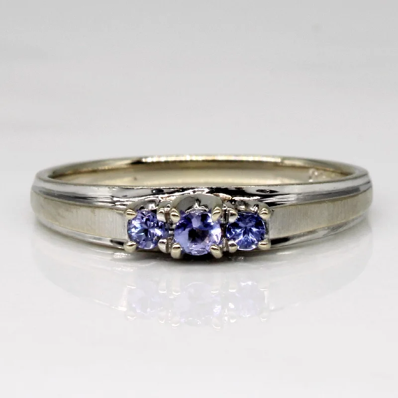 Get The Best Deals On Timeless Jewelry Pieces Three Stone Tanzanite Ring | 0.12ctw | SZ 6.75 |