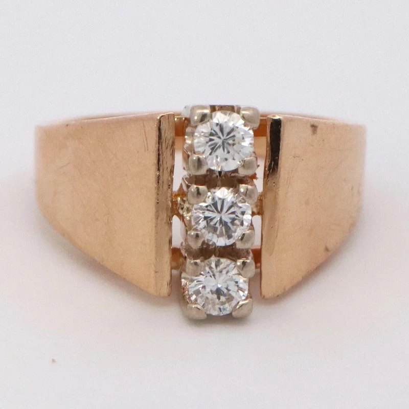 Last Chance To Grab Your Favorite Jewelry At A Discount Vertical Three Stone Diamond Ring | 0.36ctw | SZ 6 |