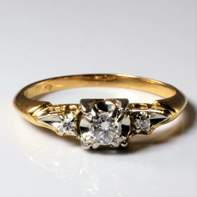 Exclusive Jewelry Offers – Shine For Less Retro Three Stone Diamond Ring | 0.15ctw | SZ 6 |