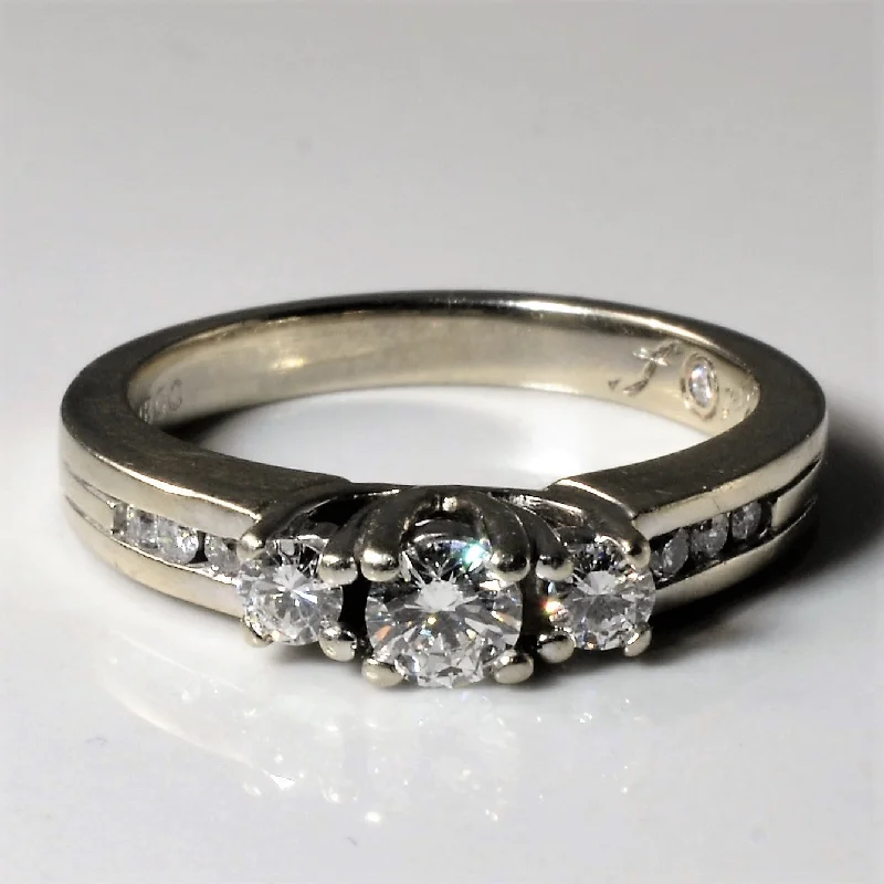 Stunning Jewelry Pieces At The Lowest Prices Ever Three Stone Diamond Ring | 0.47ctw | SZ 7 |