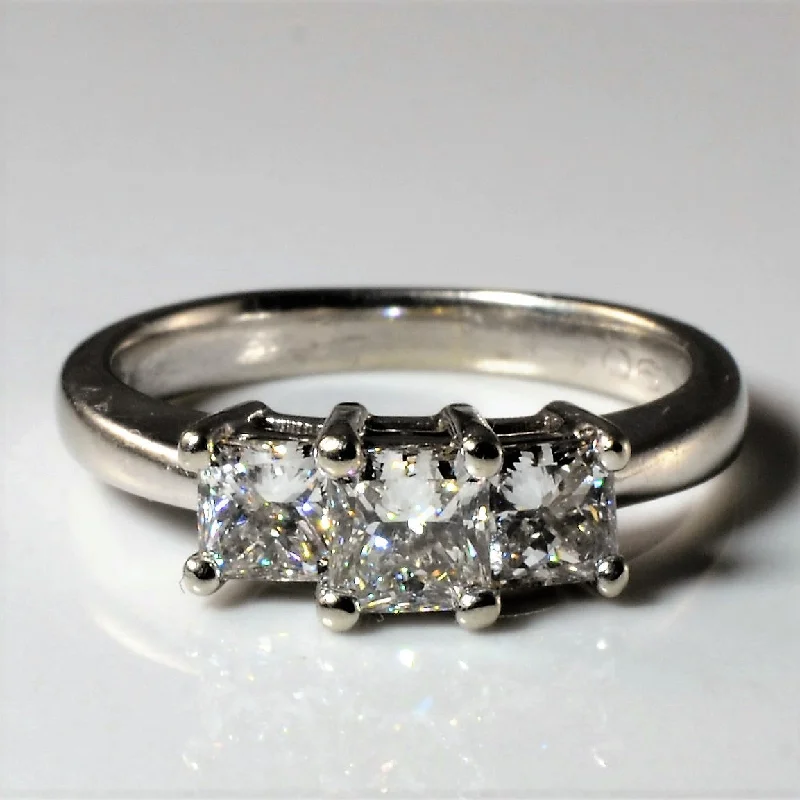 Grab Exquisite Jewelry At The Lowest Prices Three Stone Princess Diamond Ring | 1.05ctw | SZ 5 |