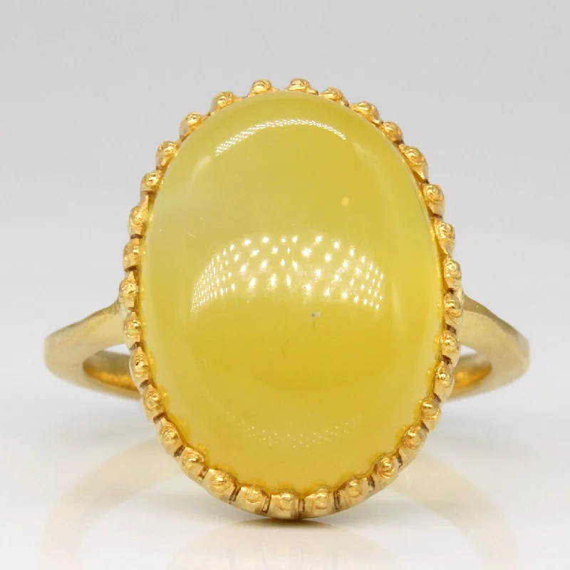 Huge Savings On Premium Jewelry Styles Yellow Chalcedony Cocktail Ring | 9.75ct | SZ 6.5 |