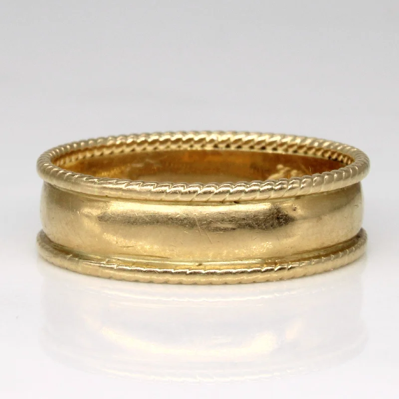 Limited-Time Jewelry Sale – Elegant Styles At Less Rope Edge Gold Band | SZ 10 |