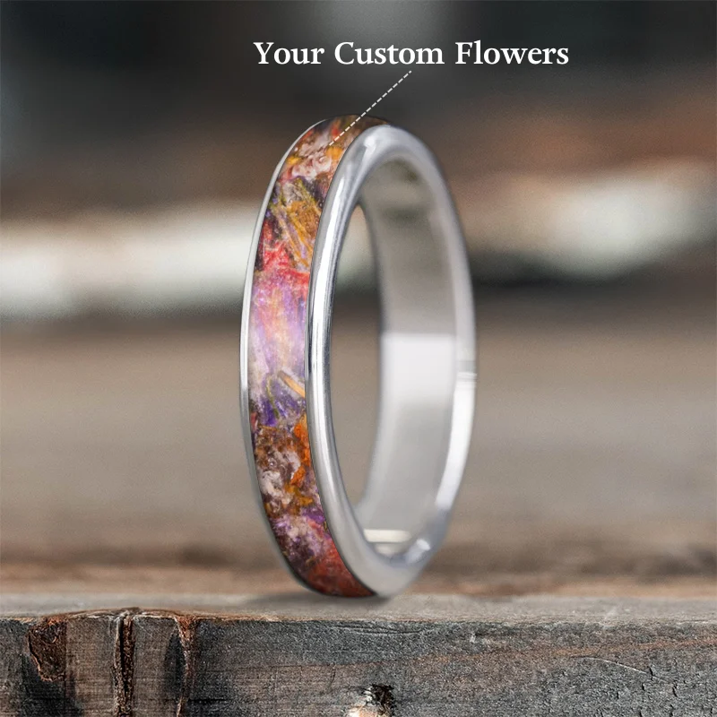 Bohemian-Inspired Jewelry For Free-Spirited Fashion Custom Design - Ladies Single Inlay Ring nu-_NpsPFXyk8w0VAT5IB91M