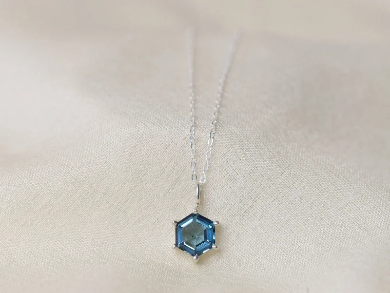 Handmade Pearl Jewelry For Timeless Elegance London Blue Topaz Pendant Necklace