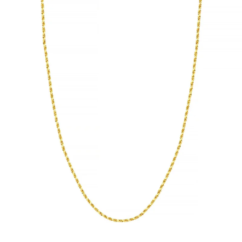 Huge Savings On Premium Jewelry Styles 14k Gold 2.5mm Diamond-Cut Rope Chain