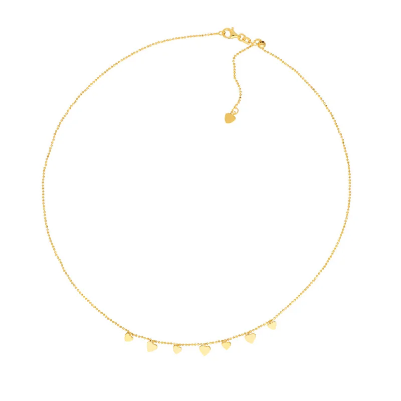 Glamorous Jewelry, Glamorous Deals – Shop Now 14k Gold Dangling Hearts Adjustable Necklace Glamorous Jewelry, Glamorous Deals – Shop Now 14k Gold Dangling Hearts Adjustable Necklace