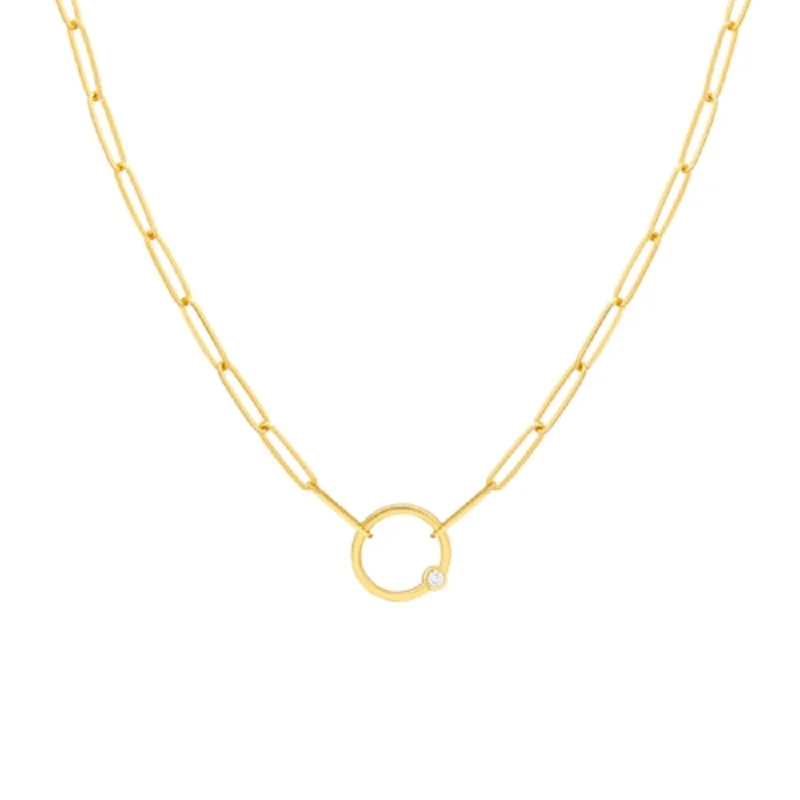 Delicate Crystal Jewelry For Sophisticated Charm 14k Gold Diamond Ring Paper Clip Necklace Delicate Crystal Jewelry For Sophisticated Charm 14k Gold Diamond Ring Paper Clip Necklace