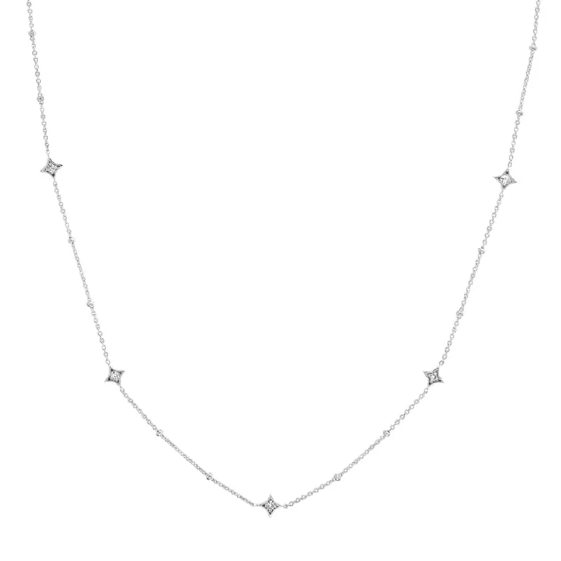 Don't Miss Out – Shop Elegant Jewelry For Less 14k Gold Diamond Star & Beads Necklace Don't Miss Out – Shop Elegant Jewelry For Less 14k Gold Diamond Star & Beads Necklace