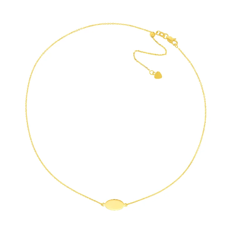 Don't Miss Out On Jaw-Dropping Jewelry Discounts 14k Gold Engravable Oval Pendant Necklace Don't Miss Out On Jaw-Dropping Jewelry Discounts 14k Gold Engravable Oval Pendant Necklace