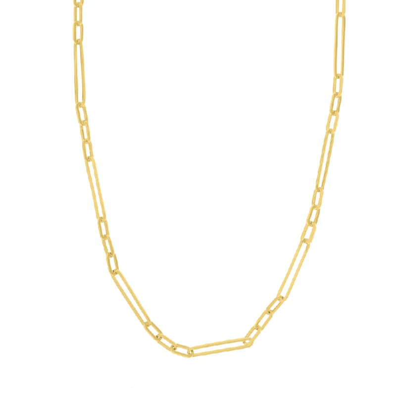 Best Jewelry Sale Prices – Limited-Time Offer 14k Gold Paper Clip Chain Necklace