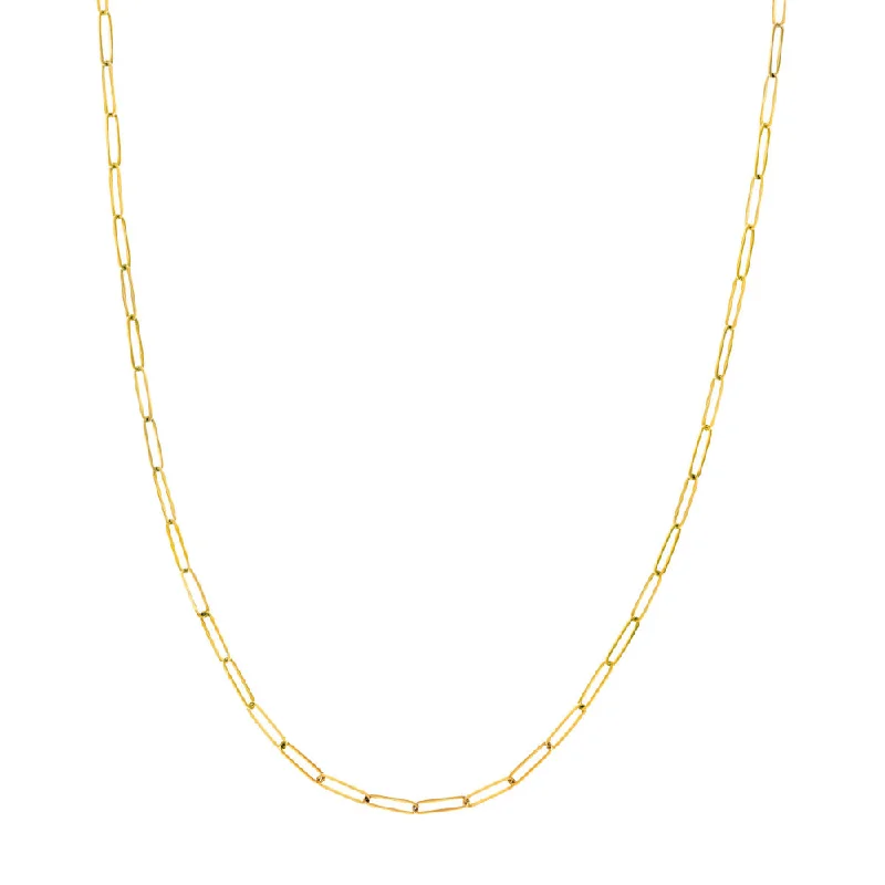 Timeless Jewelry At Special Discount Rates 14k Gold Paperclip Chain Necklace, 24"