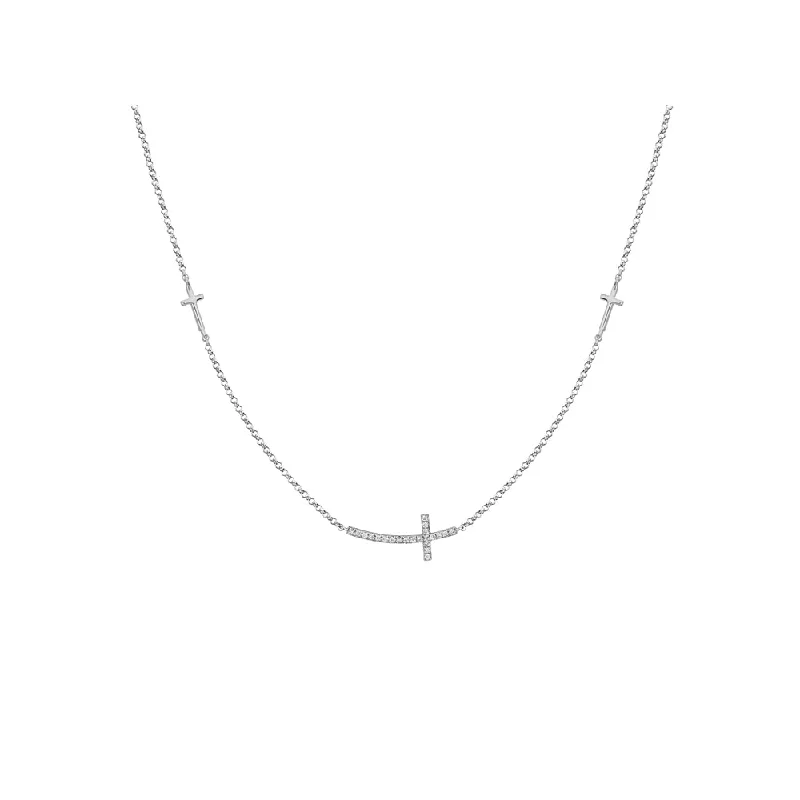 Jewelry Sale Bonanza – Grab Your Sparkle Now 14k Sideways Diamond Cross Necklace