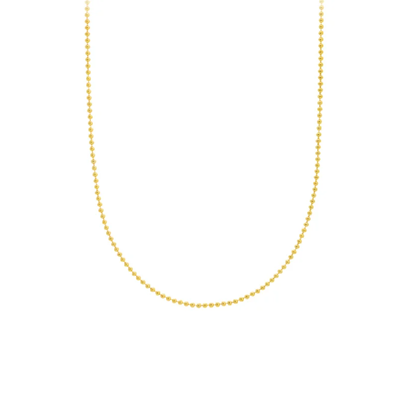 Stunning Statement Jewelry, Unbeatable Discounts 14kt Yellow Gold 1.5mm Bead Chain Necklace- 18" Stunning Statement Jewelry, Unbeatable Discounts 14kt Yellow Gold 1.5mm Bead Chain Necklace- 18"