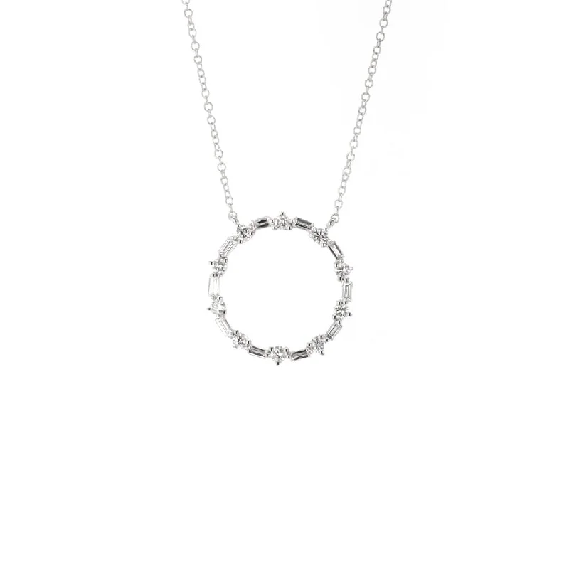 Romantic Heart-Shaped Jewelry For Special Gifts 18" 0.54 ctw Diamond Stationary Pendant Necklace | M10278625 Romantic Heart-Shaped Jewelry For Special Gifts 18" 0.54 ctw Diamond Stationary Pendant Necklace | M10278625