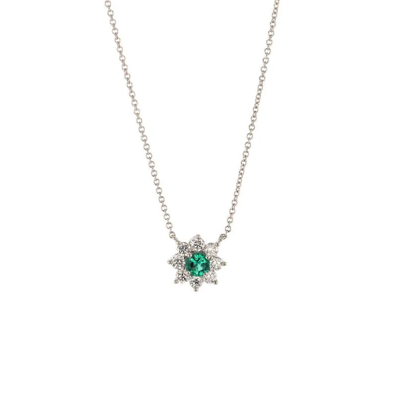 Jewelry Sale Bonanza – Grab Your Sparkle Now 18" Emerald & Diamond Stationary Pendant Necklace | M10278145 Jewelry Sale Bonanza – Grab Your Sparkle Now 18" Emerald & Diamond Stationary Pendant Necklace | M10278145