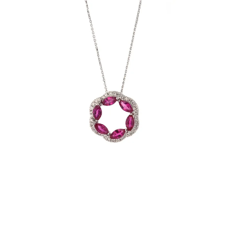The Jewelry Sale You've Been Waiting For Is Here 18" Ruby & Diamond Pendant Necklace | M10278611 The Jewelry Sale You've Been Waiting For Is Here 18" Ruby & Diamond Pendant Necklace | M10278611