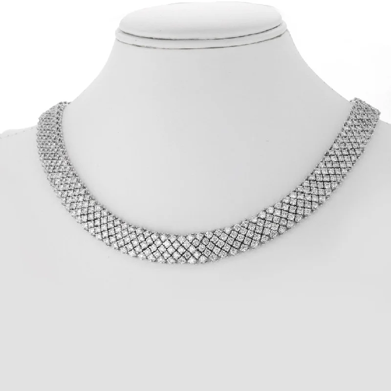 Affordable Glamour – Premium Jewelry For Less 27.91 ctw Diamond Eternity Necklace