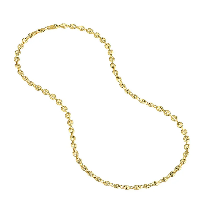 Modern Statement Jewelry For Bold Styling 4.50MM Puff Mariner Necklace
