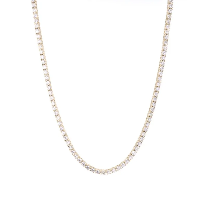 Delicate Crystal Jewelry For Sophisticated Charm 8.80 ctw Diamond Eternity Necklace