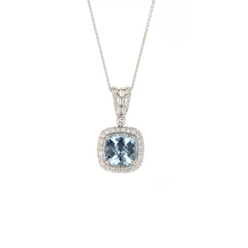 Unmissable Discounts On Timeless Jewelry Pieces 16" Aquamarine & Diamond Pendant Necklace | M10271440 Unmissable Discounts On Timeless Jewelry Pieces 16" Aquamarine & Diamond Pendant Necklace | M10271440