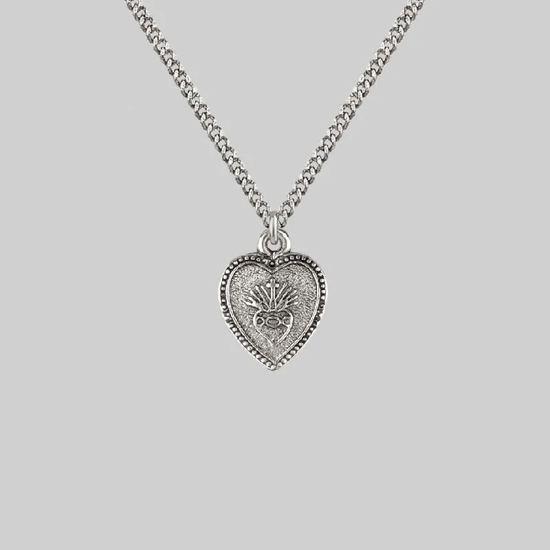 Huge Markdowns On Premium Jewelry Styles ARDOUR. Sacred Heart Charm Necklace - Silver Huge Markdowns On Premium Jewelry Styles ARDOUR. Sacred Heart Charm Necklace - Silver
