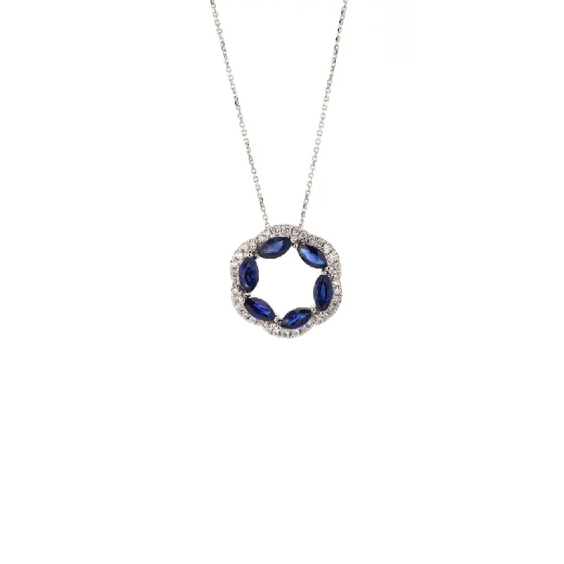 Elegant Jewelry At Unbeatable Prices – Shop Today Blue Sapphire & Diamond Pendant Necklace | M10278613