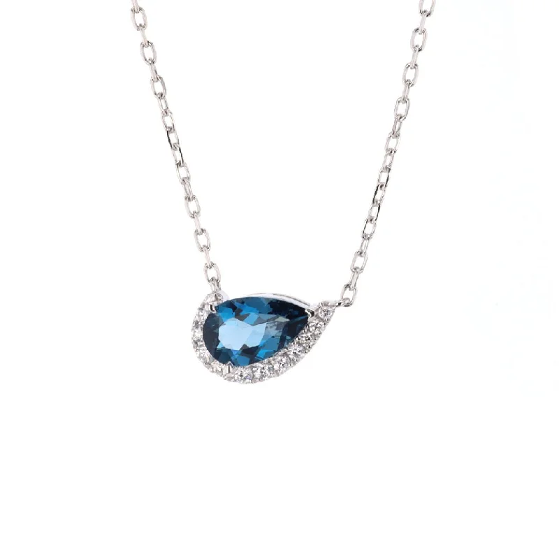 Seasonal Jewelry Clearance – Best Styles At The Lowest Prices Blue Topaz & Diamond Pendant Necklace Seasonal Jewelry Clearance – Best Styles At The Lowest Prices Blue Topaz & Diamond Pendant Necklace