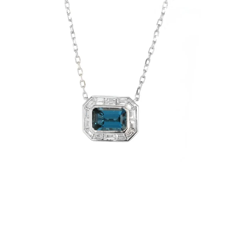 Limited-Stock Jewelry Sale – Once It's Gone, It's Gone 18" Blue Topaz & Diamond Stationary Pendant Necklace | M10264408 Limited-Stock Jewelry Sale – Once It's Gone, It's Gone 18" Blue Topaz & Diamond Stationary Pendant Necklace | M10264408