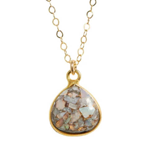 Limited Stock On Premium Jewelry At Low Prices Brown Copper Infused Turquoise Necklace