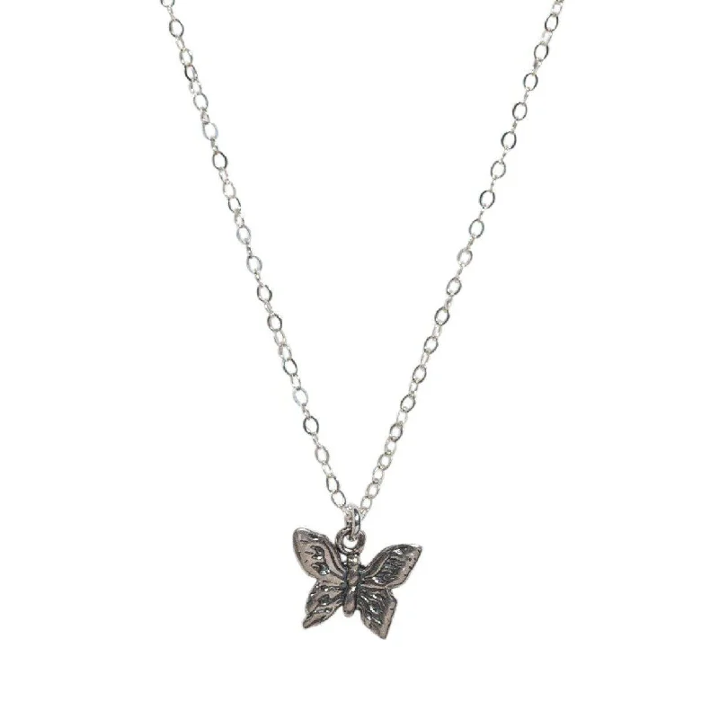 Sparkle More For Less – Jewelry Sale Happening Now Butterfly Necklace in Silver