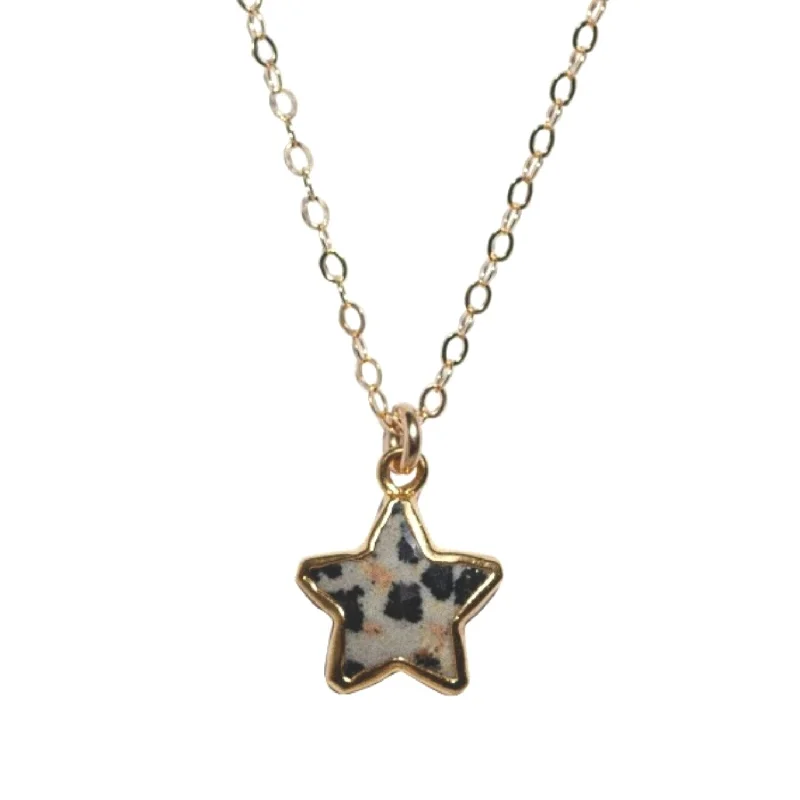 Luxury Jewelry Sale – Elegant Styles At Unbeatable Prices Star Necklace in Dalmatian Jasper