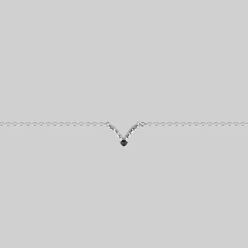 Make Every Moment Shine – Jewelry Discounts Available CUPID. Black Spinel Chevron Collar - Silver Make Every Moment Shine – Jewelry Discounts Available CUPID. Black Spinel Chevron Collar - Silver