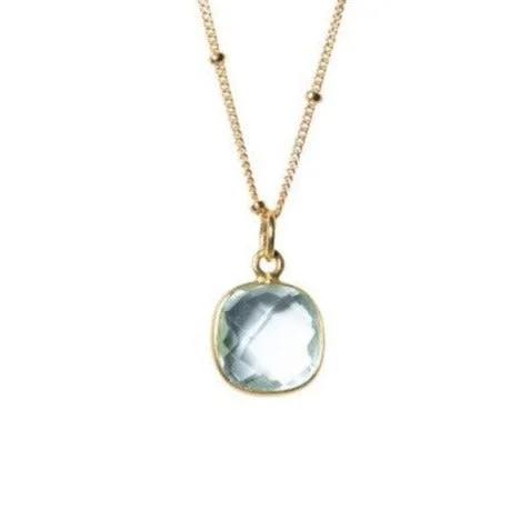 Limited-Time Offer On Elegant Jewelry Pieces Cushion Cut Aqua Necklace