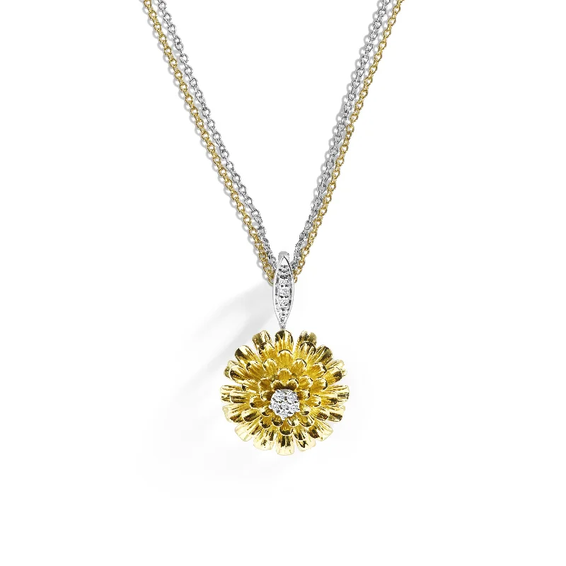 Elegant Rose Gold Jewelry For A Stylish Touch Dandelion Flower Pendant Necklace with Diamonds Elegant Rose Gold Jewelry For A Stylish Touch Dandelion Flower Pendant Necklace with Diamonds