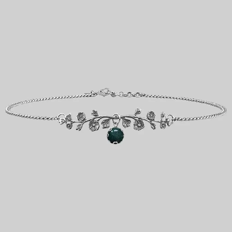 Elegant Jewelry, Affordable Luxury – Shop Now DARK BLOOM. Green Moss Choker - Silver Elegant Jewelry, Affordable Luxury – Shop Now DARK BLOOM. Green Moss Choker - Silver