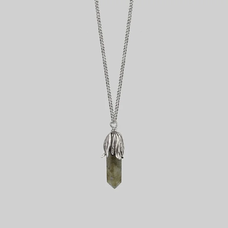 Limited-Time Offer On Elegant Jewelry Pieces DEATH BLOOM. Labradorite Gemstone Necklace - Silver Limited-Time Offer On Elegant Jewelry Pieces DEATH BLOOM. Labradorite Gemstone Necklace - Silver