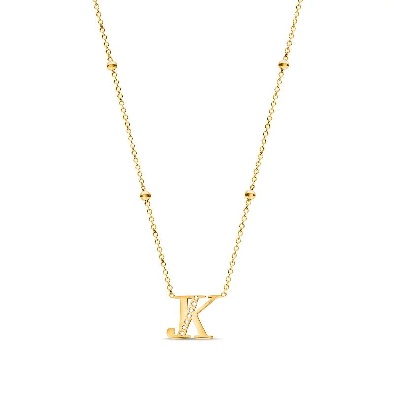 Elegant Jewelry, Affordable Luxury – Shop Now Double Initial Crystal Necklace (Gold)