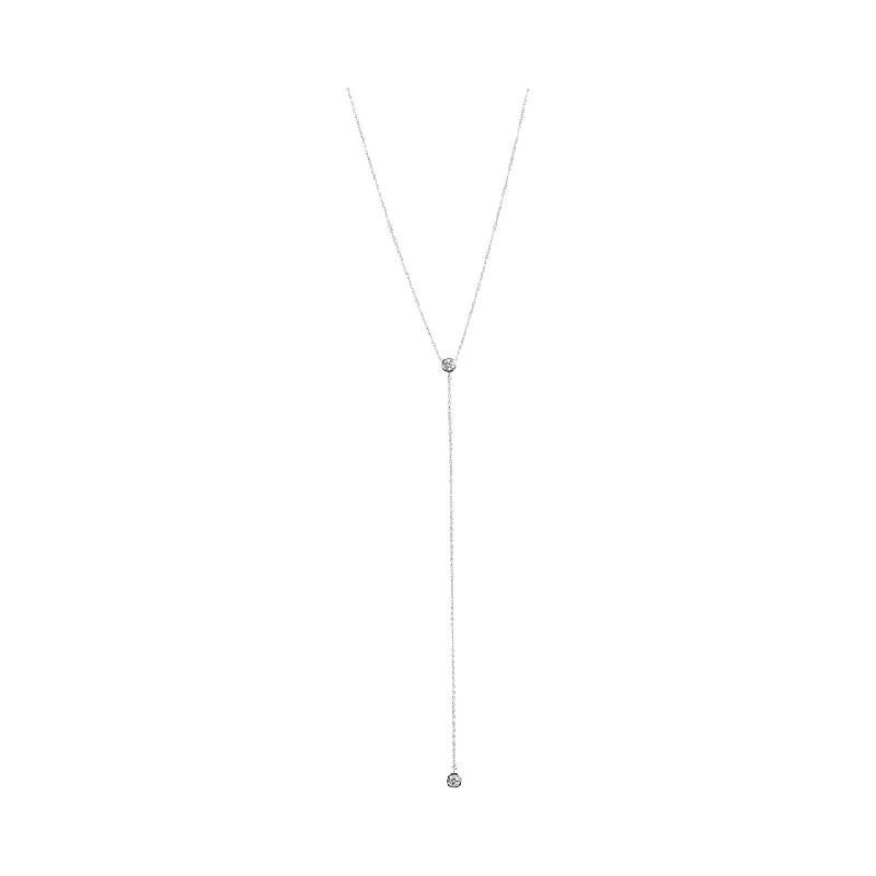 Luxury Jewelry Sale – Sparkle For Less Drop Lariat in Silver