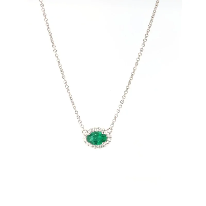 Your Perfect Accessory At The Perfect Price 16.5" Emerald & Diamond Pendant Necklace | M10268121 Your Perfect Accessory At The Perfect Price 16.5" Emerald & Diamond Pendant Necklace | M10268121