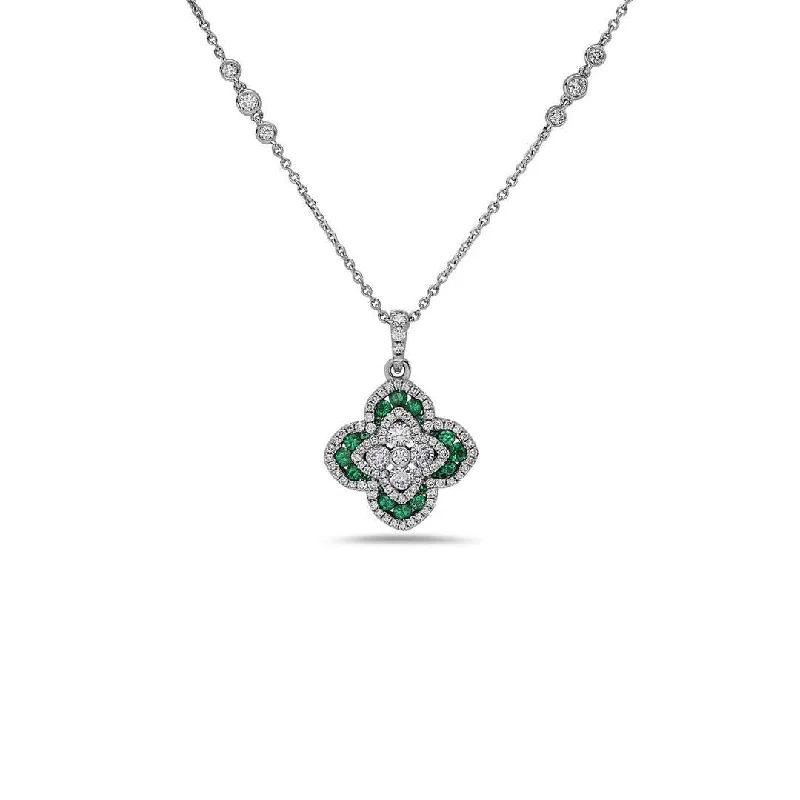 Seasonal Jewelry Deals – Elevate Your Style 17" Emerald & Diamond Pendant Necklace | M10270035 Seasonal Jewelry Deals – Elevate Your Style 17" Emerald & Diamond Pendant Necklace | M10270035