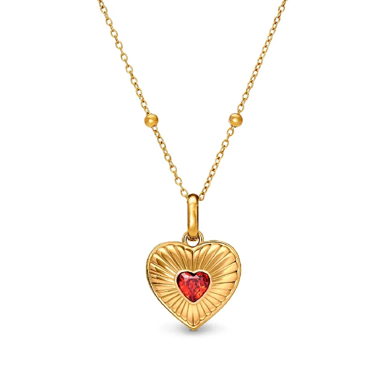 Timeless Elegance At Unbelievable Discounts Entwine Custom Heart Necklace (Gold)