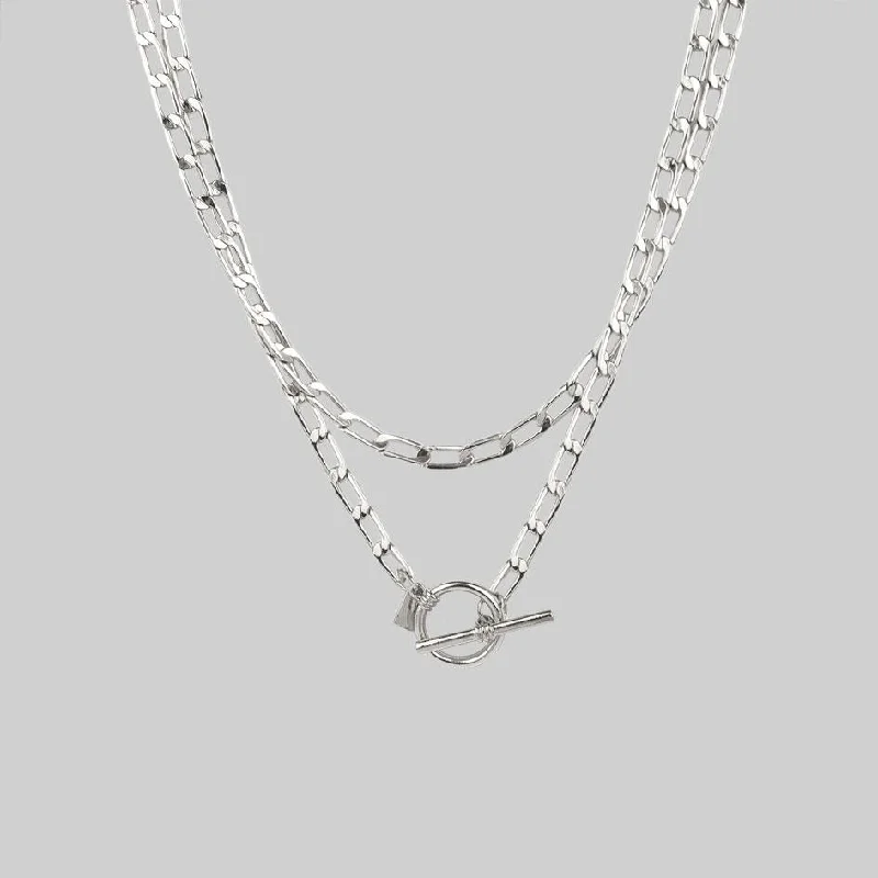 Handcrafted Jewelry Sale – Unique Designs At Low Prices ETERNAL. Double Wrap T-Bar Necklace - Silver Handcrafted Jewelry Sale – Unique Designs At Low Prices ETERNAL. Double Wrap T-Bar Necklace - Silver