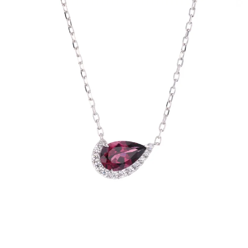 Dainty And Elegant Jewelry Now At Reduced Prices Garnet & Diamond Pendant Necklace Dainty And Elegant Jewelry Now At Reduced Prices Garnet & Diamond Pendant Necklace