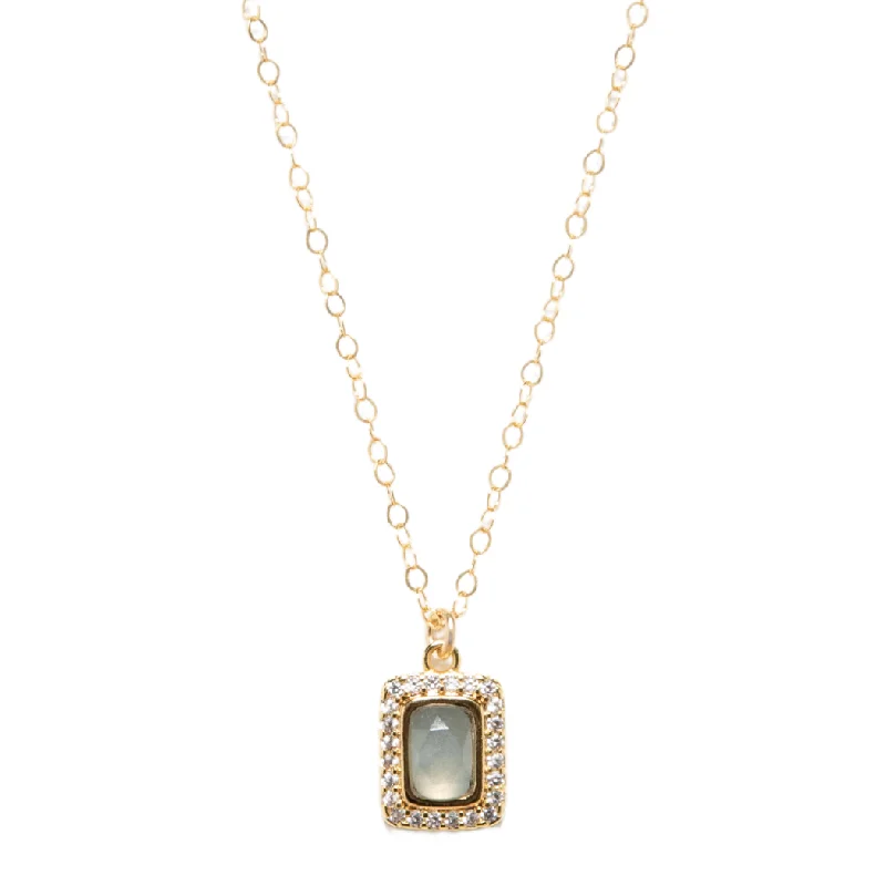 Get The Jewelry You Love At A Price You Love Halo Necklace in Chalcedony