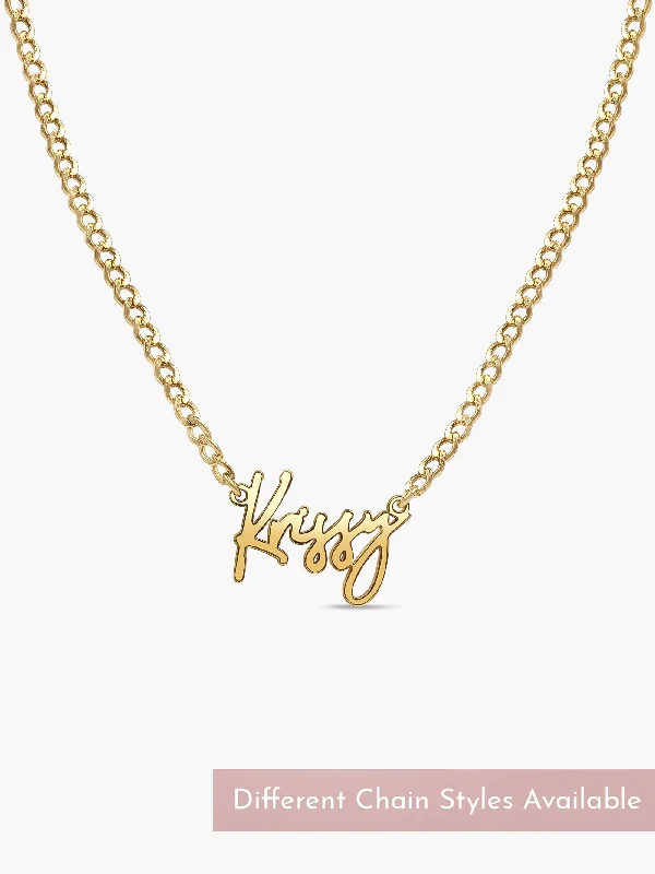 Shop Stylish Jewelry Now And Save Big Handwritten Nameplate Necklace